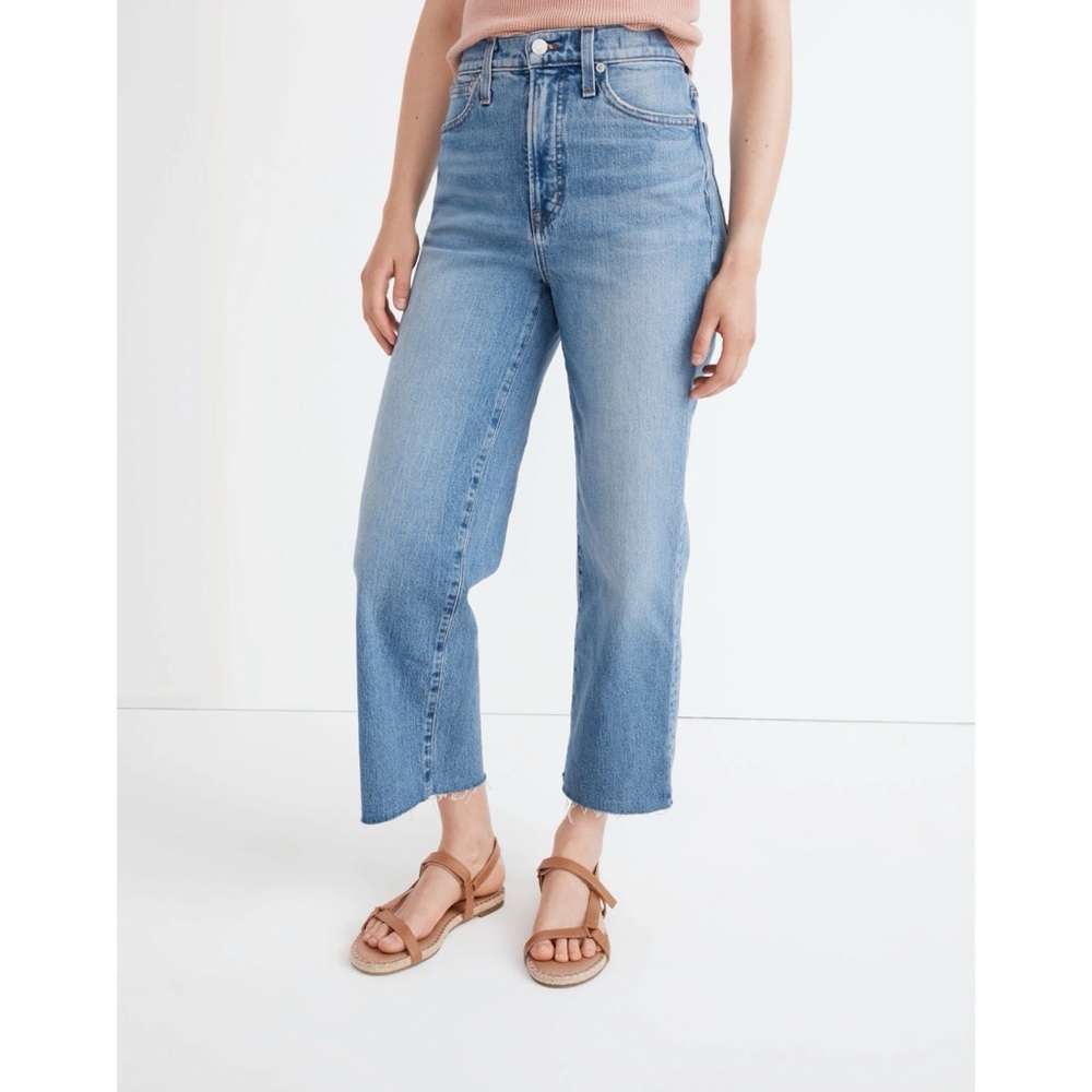 Madewell. The Perfect Vintage Wide-Leg Crop Jean. Catlin Wash.